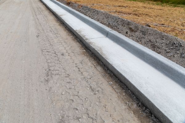 Backyard Concrete Curbing